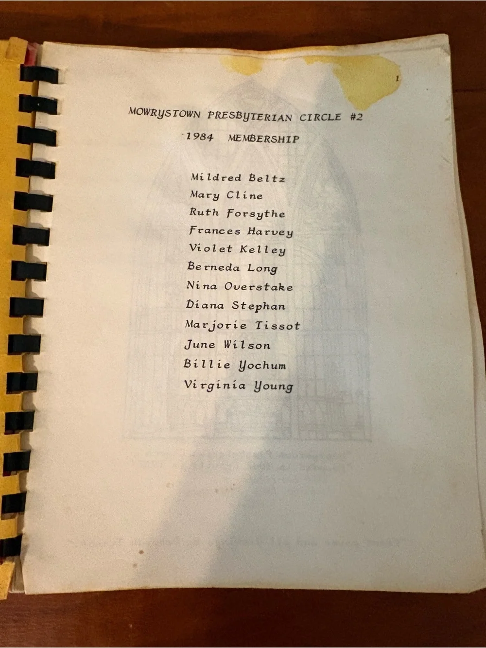 1984 Morristown Presbyterian Church Cookbook Community Recipes Spiral Bound